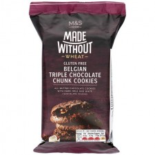 Marks and Spencer Made Without Wheat Belgian Triple Chocolate Chunk Cookies 170g