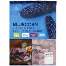 Marks and Spencer Bluecorn Tortilla Lightly Sea Salted Chips 150g