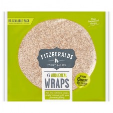 Fitzgeralds Large Wholemeal Wraps 6 per pack