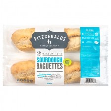 Fitzgeralds Bake At Home 2 Sourdough Baguettes 2 per pack