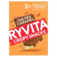 Ryvita Crispy Snacks Salted Caramel Chocolate Snack Packs 78g