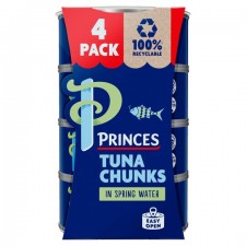 Princes Tuna Chunks In Spring Water 4 x 145g