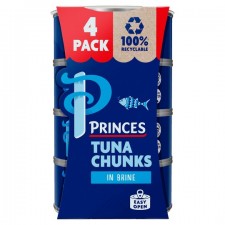 Princes Tuna Chunks In Brine 4 x 145g