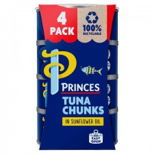 Princes Tuna Chunks In Sunflower Oil 4 x 145g