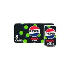 Pepsi Max Lime 8 x 330ml Cans