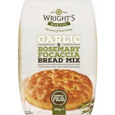 Wrights Garlic and Rosemary Focaccia Bread Mix 500g