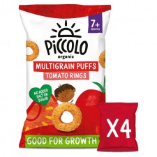 Piccolo Baby Food Tomato Puff rings 4 x15g