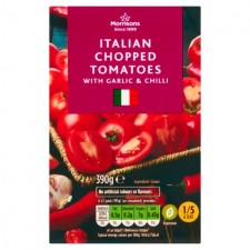 Morrisons Chopped Tomatoes with Garlic and Chilli 390g