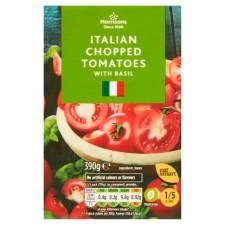 Morrisons Italian Chopped Tomatoes with Basil 390g