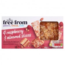 Morrisons Free From Raspberry and Almond Slices 132g