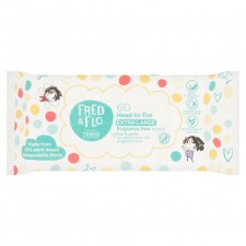 Fred and Flo Head to Toe Extra Large fragrance free wipes 60s