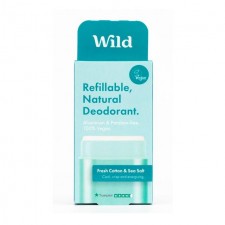 Wild Natural Deodorant Fresh Cotton and Sea Salt Starter Pack 152g