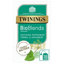 Twinings Bioblends Peppermint Fennel Spearmint Tea with Friendly Bacteria 18 per pack