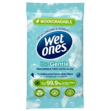Wet Ones Be Gentle Biodegradable Antibacterial Wipes 12 Pack