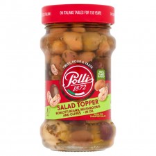 Polli Italian Salad Topper Borlotti Beans Mushrooms and Olive in Oil 190g