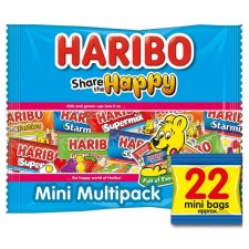 Haribo Share The Happy 22 Treatsize Mini Packs 352g