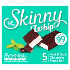 Skinny Whip Mint and Dark Chocolate Bars 5 Pack 125g