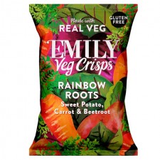 EMILY Veg Crisps Rainbow Roots Sweet Potato Carrot and Beetroot 23g