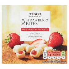 Tesco Yoghurt Coated Strawberry Fruit Bites 5 Pack