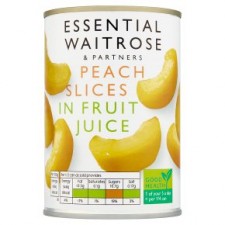 Waitrose Essential Peach Slices in Fruit Juice 410g
