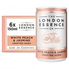 The London Essence Co. Peach and Jasmine Soda  6 x 150ml Cans