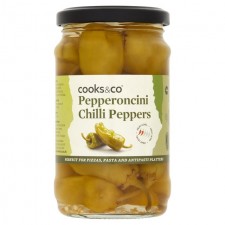 Cooks and Co Green Pepperoncini Peppers 280g