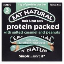 Eat Natural Protein Packed Salted Caramel and Peanuts Bars 3 Pack