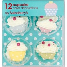 Sainsburys Cake Decorations Cupcakes 12x3g