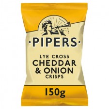 Pipers Cheddar and Onion Crisps 150g
