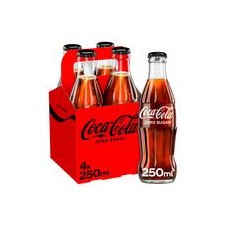 Coca Cola Zero Sugar 4 x 250ml Glass Bottles