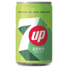 7Up Zero Sugar Lemon and Lime Soft Drink 150ml Can