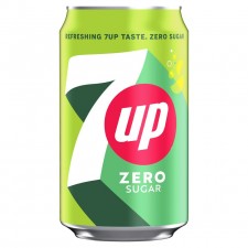 7Up Zero Sugar Lemon and Lime Soft Drink 330ml Can