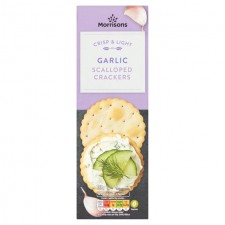 Morrisons Garlic Scalloped Crackers 185g