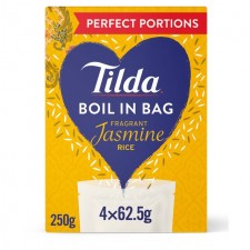 Tilda Boil in the Bag Fragrant Jasmine Rice 4 x 62.5g