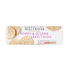 Waitrose Essential Poppy and Sesame Seed Thins 150g