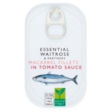 Waitrose Essential Mackerel Fillets in Tomato Sauce 125g