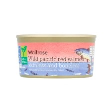 Waitrose Wild Red Salmon Skinless and Boneless 170g