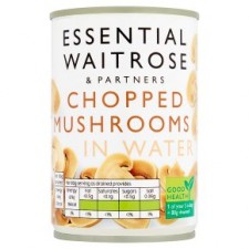 Waitrose Essential Chopped Mushrooms 290g