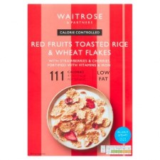 Waitrose Love Life Red Fruit Toasted Rice and Wheat Flakes 375g