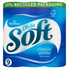 Morrisons Toilet Tissue White 9 per pack