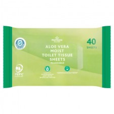 Morrisons Softer Sensitive Moist Aloe Toilet Tissue Wipes 40 Pack