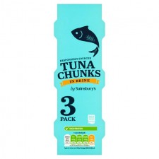 Sainsburys Tuna Chunks in Brine 3x80g 