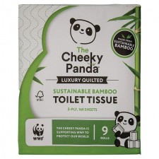 The Cheeky Panda Luxury Quilted Sustainable Bamboo Toilet Tissue 9 per pack