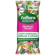 Zoflora Antibacterial Wipes Tropical Palms 96 Pack