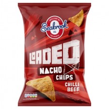 Seabrook Loaded Nacho Chips Chilli Beef Sharing Bag 130g