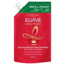 L'Oreal Elvive Colour Protect Shampoo Refill Pouch for Coloured Hair 500ml