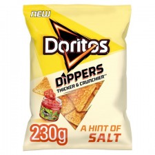 Walkers Doritos Dippers Lightly Salted Sharing Tortilla Chips 230g