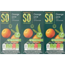 Sainsburys So Organic Orange Juice 3 x 200ml Cartons