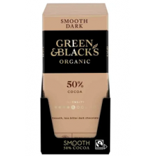 Retail Pack Green and Blacks Smooth 50% Dark Chocolate Bar 15 x 90G