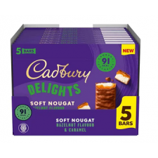 Retail Pack Cadbury Delights Hazelnut and Caramel Soft Nougat 9 x 5 Packs